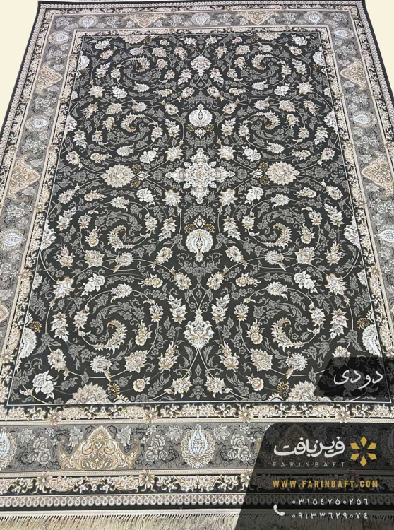 فرش طرح لی روز دودی اکریلیک